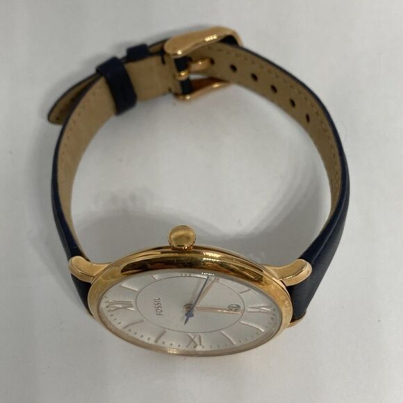 Fossil Jacqueline ES4140 Women's Blue Leather Analog Dial Quartz Watch OP842 - Picture 8 of 12